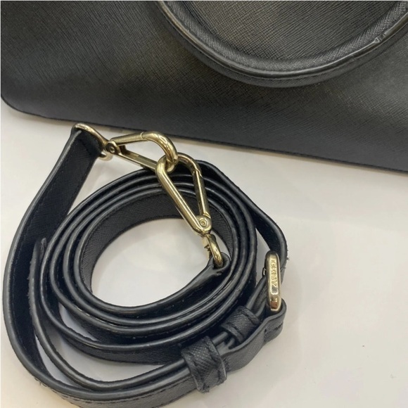 DKNY Black Textured  Top Zip Tote Handbag - Picture 14 of 16